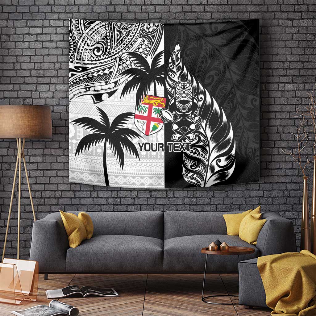 Custom Fiji New Zealand Tapestry Maori mix Tapa Pattern Version LT9 - Polynesian Pride