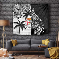 Custom Fiji New Zealand Tapestry Maori mix Tapa Pattern Version LT9 - Polynesian Pride