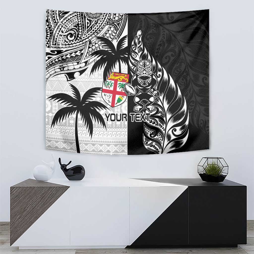Custom Fiji New Zealand Tapestry Maori mix Tapa Pattern Version LT9 - Polynesian Pride