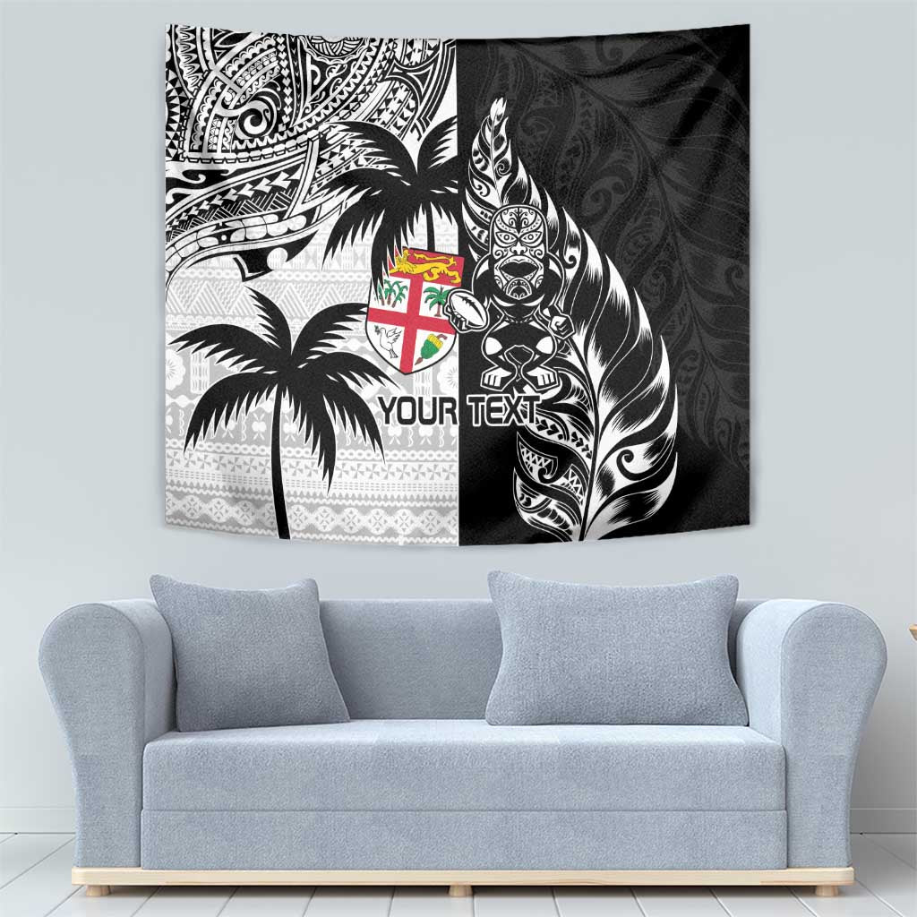Custom Fiji New Zealand Tapestry Maori mix Tapa Pattern Version LT9 - Polynesian Pride