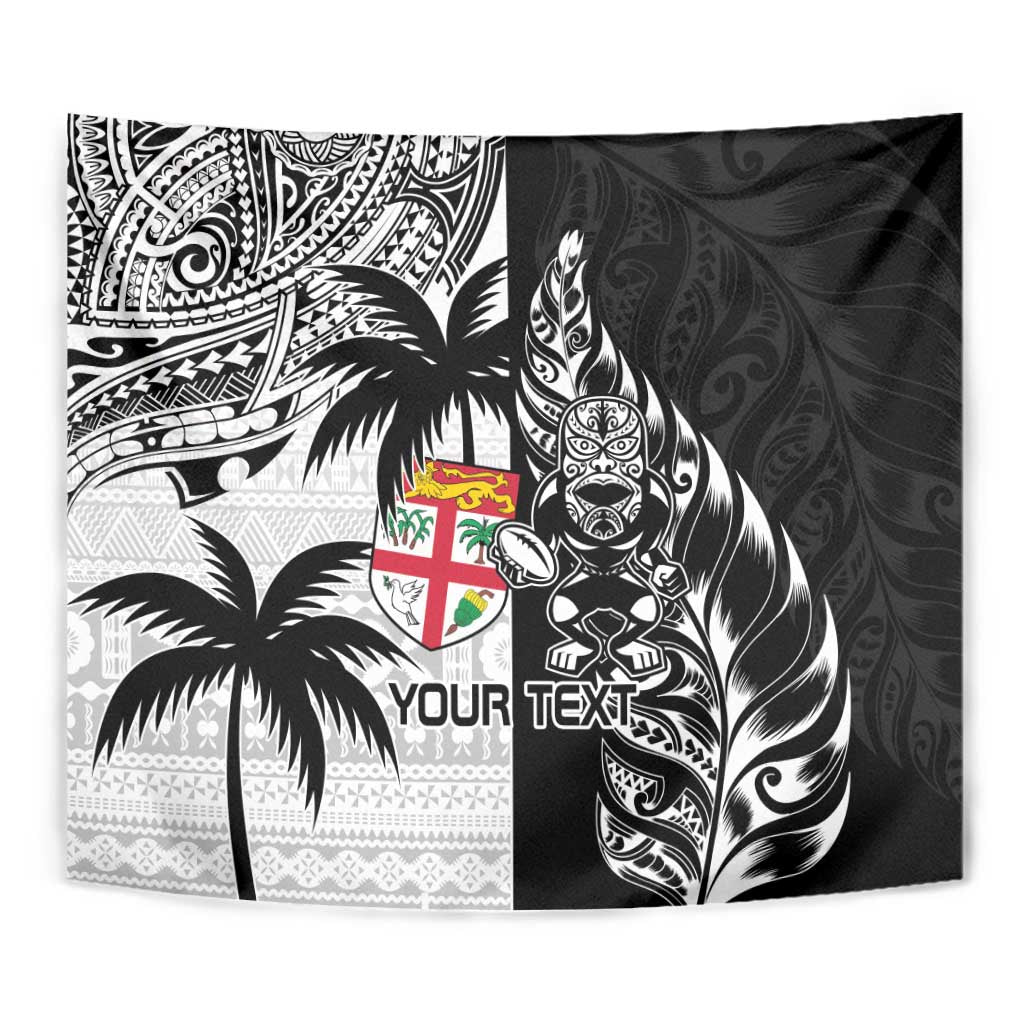 Custom Fiji New Zealand Tapestry Maori mix Tapa Pattern Version LT9 - Polynesian Pride