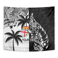 Custom Fiji New Zealand Tapestry Maori mix Tapa Pattern Version LT9 - Polynesian Pride