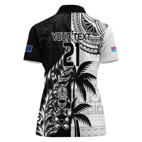 Custom Fiji New Zealand Women Polo Shirt Maori mix Tapa Pattern Version LT9 - Polynesian Pride