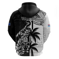 Custom Fiji New Zealand Zip Hoodie Maori mix Tapa Pattern Version LT9 - Polynesian Pride