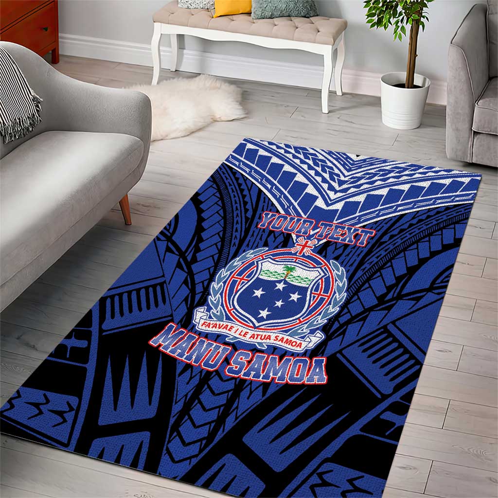 Custom Manu Samoa Sevens Rugby Area Rug Samoan Tribal Tattoo LT9 - Polynesian Pride