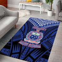 Custom Manu Samoa Sevens Rugby Area Rug Samoan Tribal Tattoo LT9 - Polynesian Pride