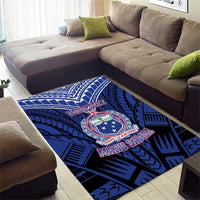 Custom Manu Samoa Sevens Rugby Area Rug Samoan Tribal Tattoo LT9 - Polynesian Pride