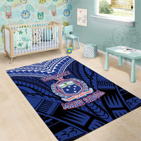 Custom Manu Samoa Sevens Rugby Area Rug Samoan Tribal Tattoo LT9 - Polynesian Pride