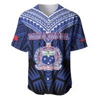 Custom Manu Samoa Sevens Rugby Baseball Jersey Samoan Tribal Tattoo LT9 Blue - Polynesian Pride