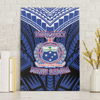 Custom Manu Samoa Sevens Rugby Canvas Wall Art Samoan Tribal Tattoo LT9 Without Frame Blue - Polynesian Pride