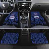 Custom Manu Samoa Sevens Rugby Car Mats Samoan Tribal Tattoo LT9 Set 4pcs Blue - Polynesian Pride