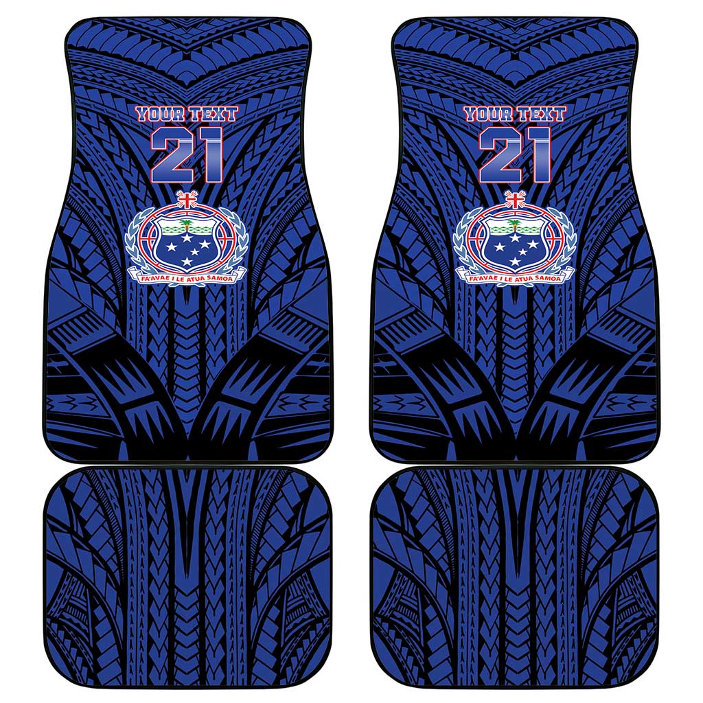 Custom Manu Samoa Sevens Rugby Car Mats Samoan Tribal Tattoo LT9 - Polynesian Pride