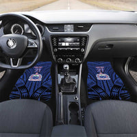 Custom Manu Samoa Sevens Rugby Car Mats Samoan Tribal Tattoo LT9 Set 2pcs - Front Blue - Polynesian Pride