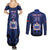 Custom Manu Samoa Sevens Rugby Couples Matching Summer Maxi Dress and Long Sleeve Button Shirt Samoan Tribal Tattoo