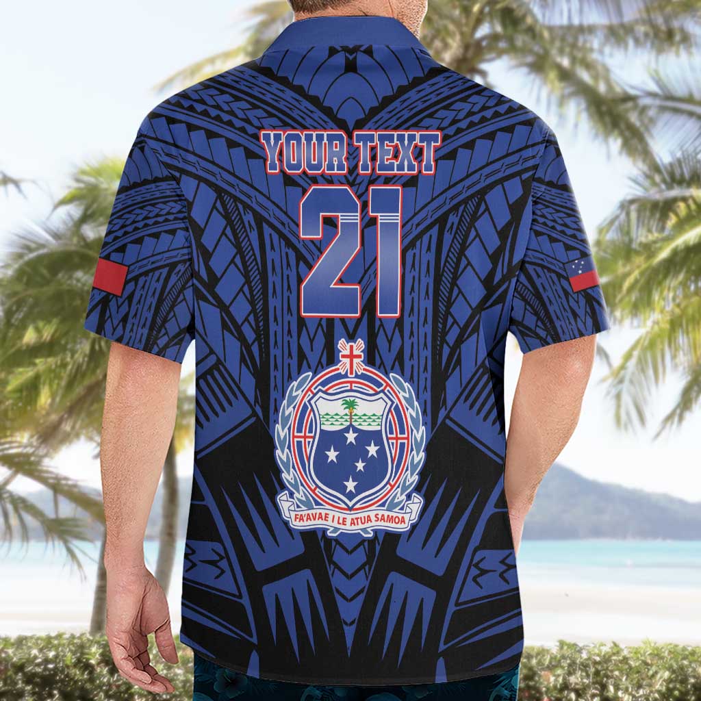 Custom Manu Samoa Sevens Rugby Hawaiian Shirt Samoan Tribal Tattoo LT9 - Polynesian Pride