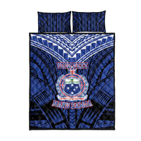 Custom Manu Samoa Sevens Rugby Quilt Bed Set Samoan Tribal Tattoo LT9 - Polynesian Pride