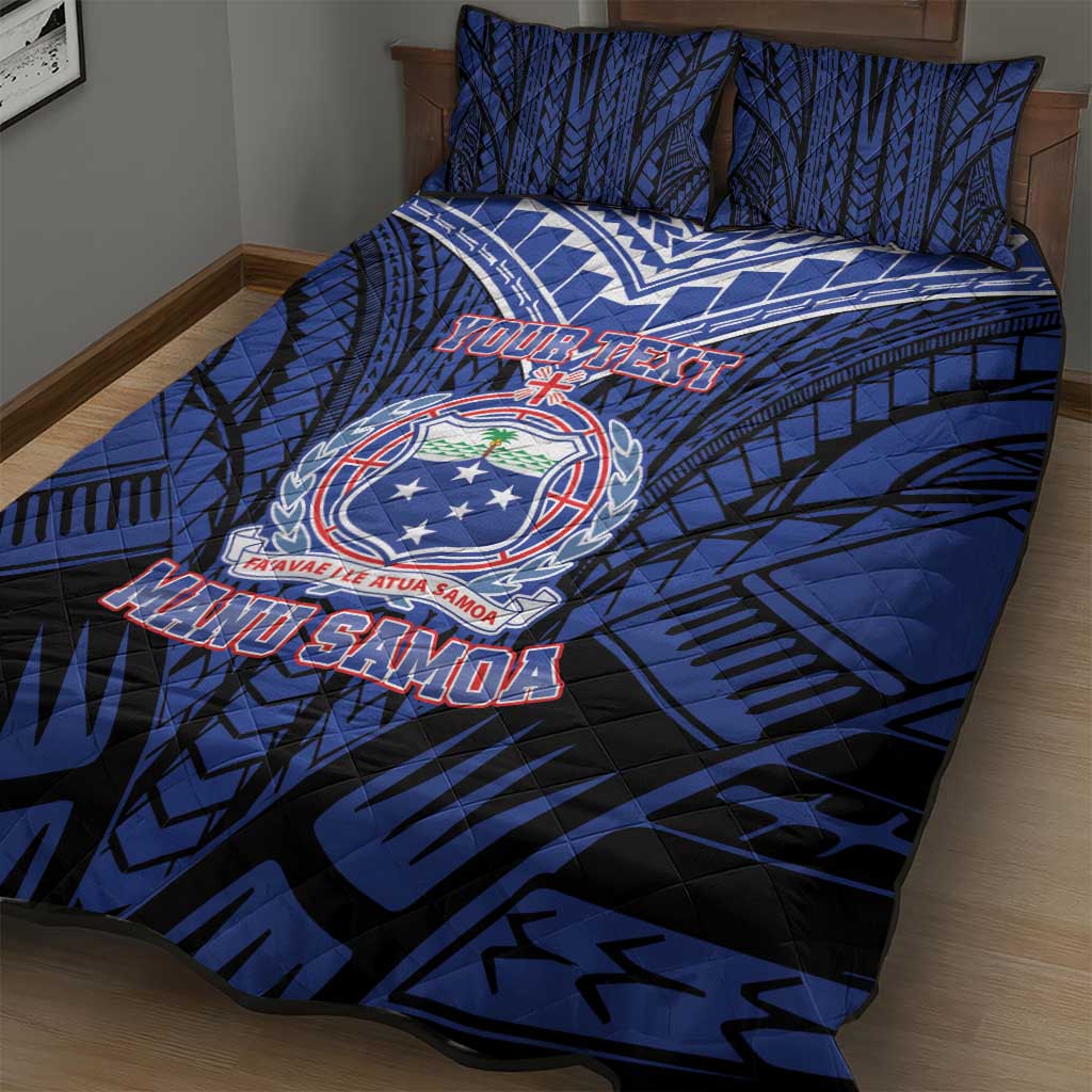 Custom Manu Samoa Sevens Rugby Quilt Bed Set Samoan Tribal Tattoo LT9 - Polynesian Pride
