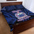 Custom Manu Samoa Sevens Rugby Quilt Bed Set Samoan Tribal Tattoo