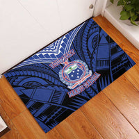 Custom Manu Samoa Sevens Rugby Rubber Doormat Samoan Tribal Tattoo LT9 - Polynesian Pride