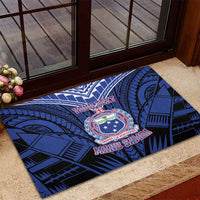 Custom Manu Samoa Sevens Rugby Rubber Doormat Samoan Tribal Tattoo LT9 - Polynesian Pride