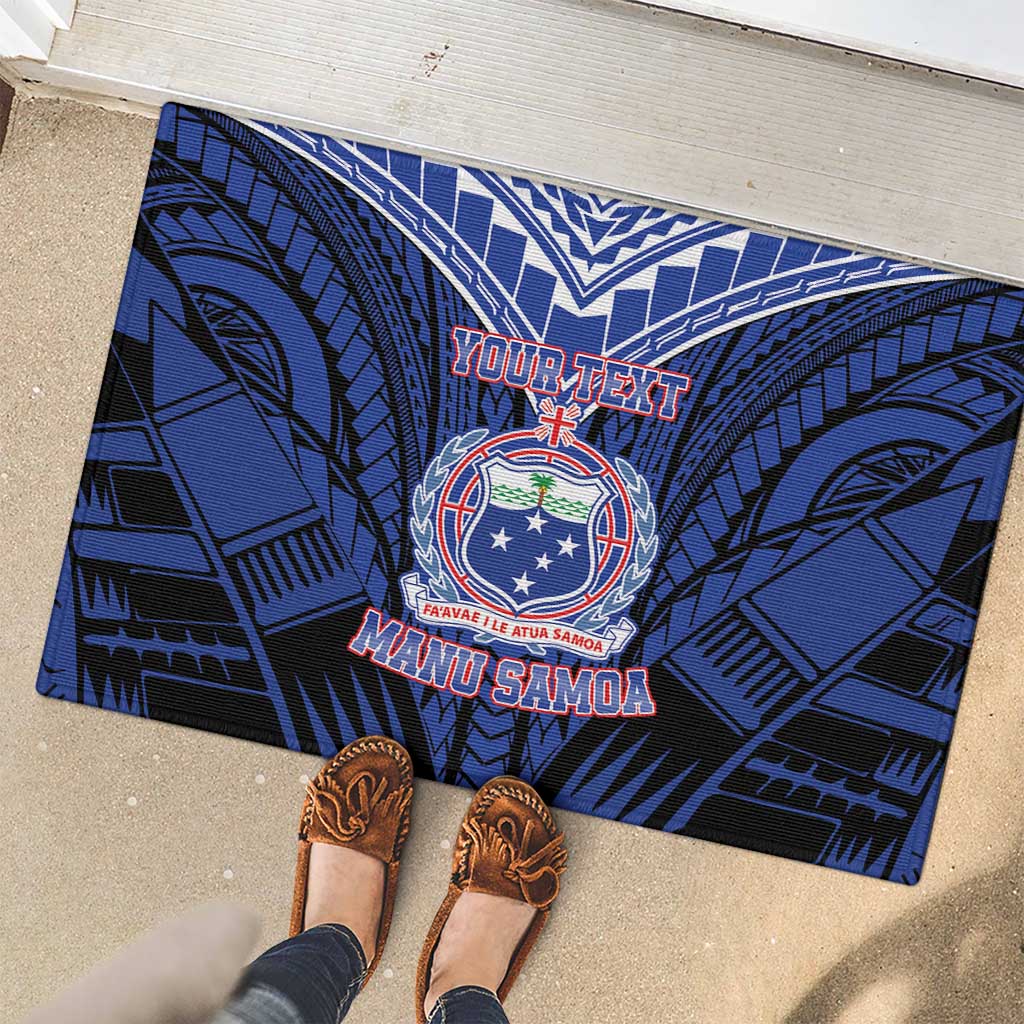 Custom Manu Samoa Sevens Rugby Rubber Doormat Samoan Tribal Tattoo LT9 - Polynesian Pride