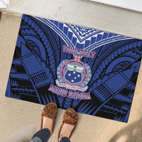Custom Manu Samoa Sevens Rugby Rubber Doormat Samoan Tribal Tattoo LT9 - Polynesian Pride