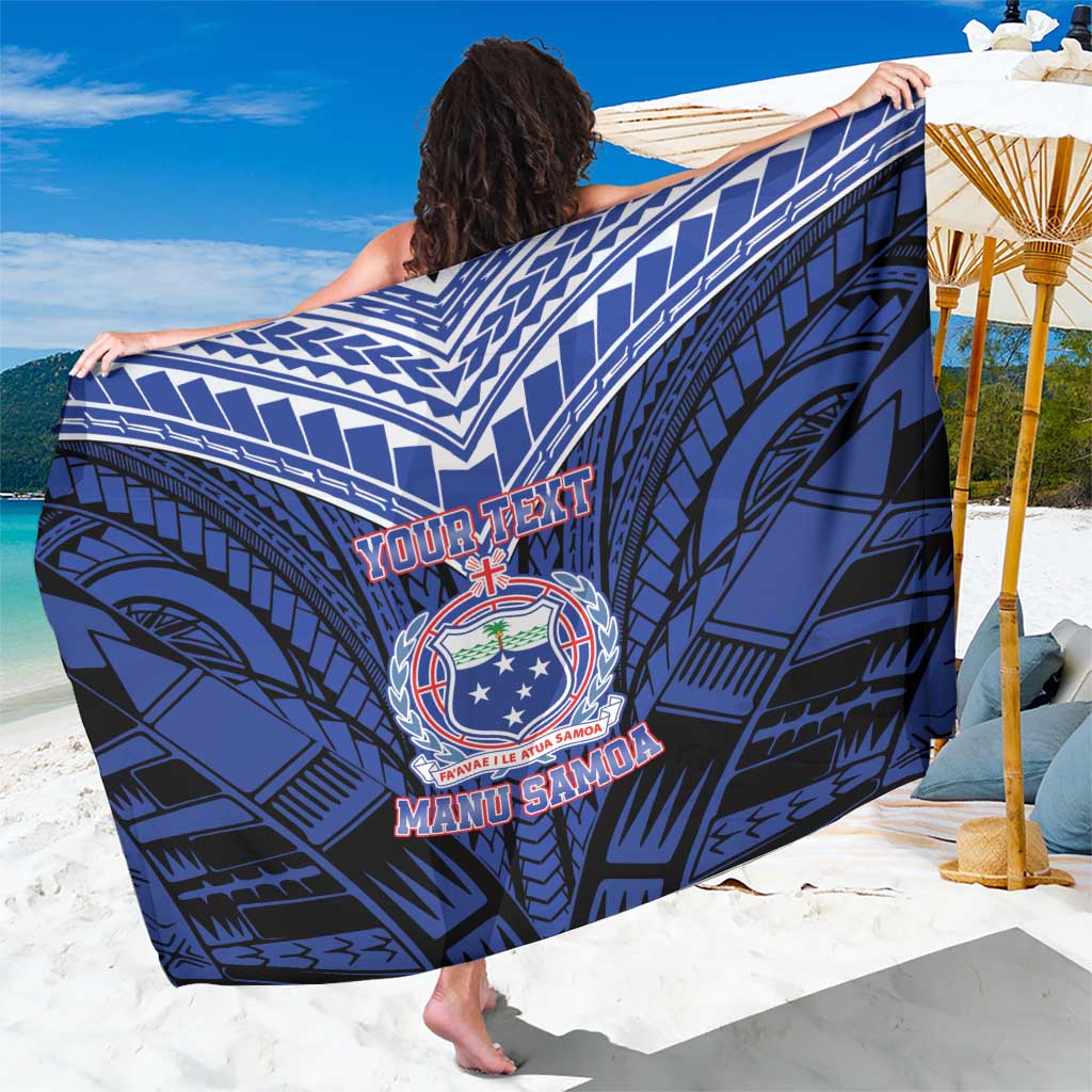 Custom Manu Samoa Sevens Rugby Sarong Samoan Tribal Tattoo LT9 One Size 44 x 66 inches Blue - Polynesian Pride