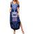 Custom Manu Samoa Sevens Rugby Summer Maxi Dress Samoan Tribal Tattoo