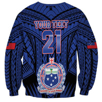 Custom Manu Samoa Sevens Rugby Sweatshirt Samoan Tribal Tattoo LT9 - Polynesian Pride