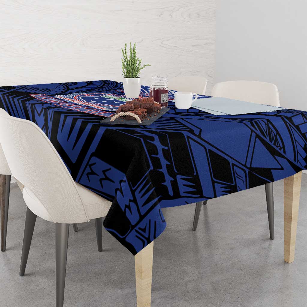 Custom Manu Samoa Sevens Rugby Tablecloth Samoan Tribal Tattoo LT9 - Polynesian Pride