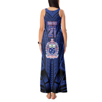 Custom Manu Samoa Sevens Rugby Tank Maxi Dress Samoan Tribal Tattoo LT9 - Polynesian Pride