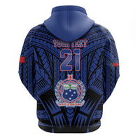 Custom Manu Samoa Sevens Rugby Zip Hoodie Samoan Tribal Tattoo LT9 - Polynesian Pride