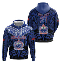 Custom Manu Samoa Sevens Rugby Zip Hoodie Samoan Tribal Tattoo LT9 - Polynesian Pride