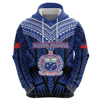 Custom Manu Samoa Sevens Rugby Zip Hoodie Samoan Tribal Tattoo LT9 - Polynesian Pride
