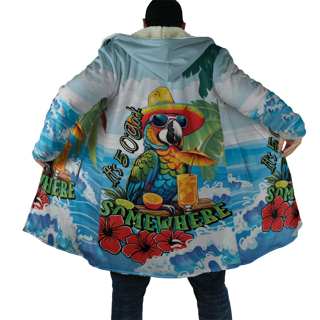 Funny Parrot Margarita Five O'clock Somewhere Cloak LT9 - Polynesian Pride