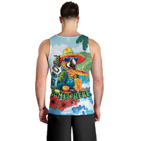 Funny Parrot Margarita Five O'clock Somewhere Men Tank Top LT9 - Polynesian Pride
