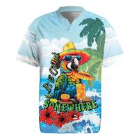Funny Parrot Margarita Five O'clock Somewhere Rugby Jersey LT9 Blue - Polynesian Pride