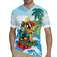 Funny Parrot Margarita Five O'clock Somewhere Rugby Jersey LT9 - Polynesian Pride