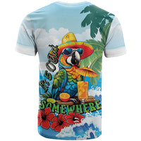 Funny Parrot Margarita Five O'clock Somewhere T Shirt LT9 - Polynesian Pride