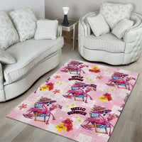 Hawaii Flamingo Hello Summer Area Rug Hawaiian Quilt Pattern LT9 - Polynesian Pride