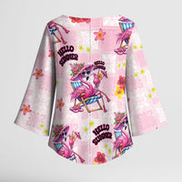 Hawaii Flamingo Hello Summer Kimono Sleeve Blouse Hawaiian Quilt Pattern LT9 - Polynesian Pride