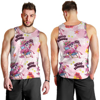 Hawaii Flamingo Hello Summer Men Tank Top Hawaiian Quilt Pattern LT9 - Polynesian Pride