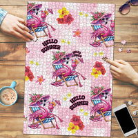 Hawaii Flamingo Hello Summer Puzzle Hawaiian Quilt Pattern LT9 Pink - Polynesian Pride