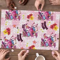 Hawaii Flamingo Hello Summer Puzzle Hawaiian Quilt Pattern LT9 - Polynesian Pride