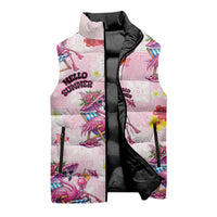 Hawaii Flamingo Hello Summer Sleeveless Puffer Jacket Hawaiian Quilt Pattern LT9 - Polynesian Pride