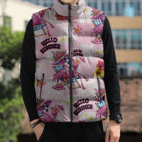 Hawaii Flamingo Hello Summer Sleeveless Puffer Jacket Hawaiian Quilt Pattern LT9 - Polynesian Pride