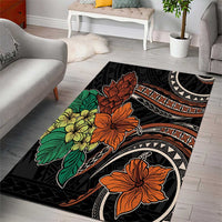 Vintage Hibiscus Pacific Floral Area Rug LT9 - Polynesian Pride