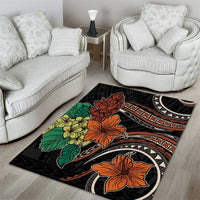 Vintage Hibiscus Pacific Floral Area Rug LT9 - Polynesian Pride