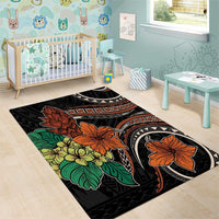 Vintage Hibiscus Pacific Floral Area Rug LT9 - Polynesian Pride