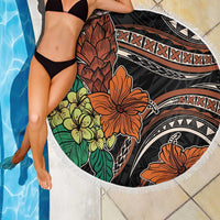 Vintage Hibiscus Pacific Floral Beach Blanket LT9 - Polynesian Pride